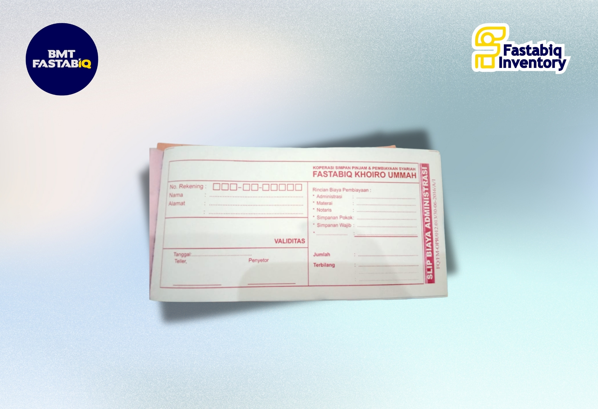 Slip Administrasi Pembiayaan