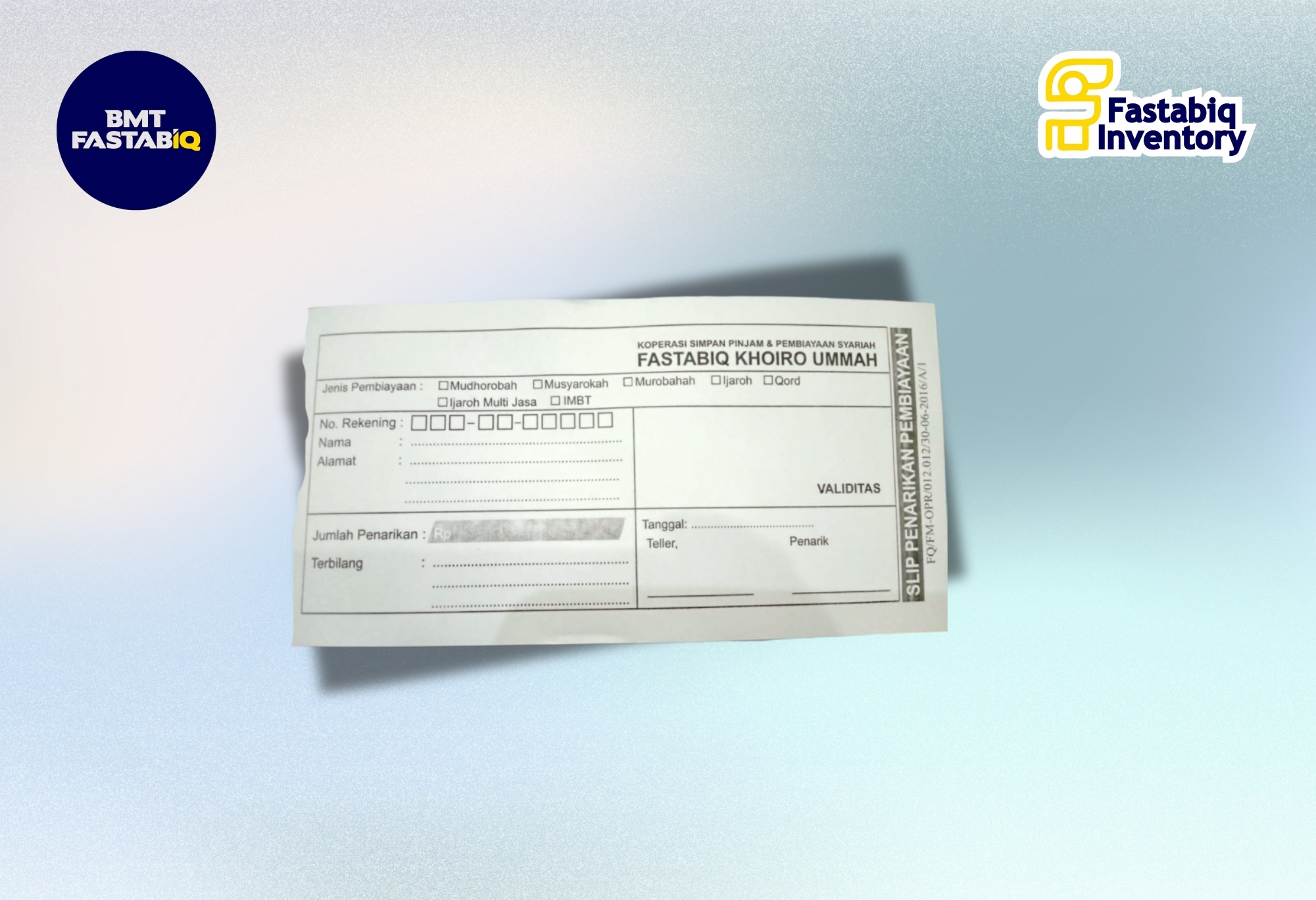 Slip Penarikan Pembiayaan